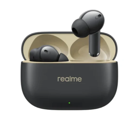 Realme True Wireless Earbuds with Active Noise Cancellation, 40 hours Playback - White / Grey