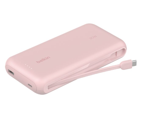 Belkin 22.5 W Fast Charging Power Bank, 1 USB-A + 1 USB-C - Black