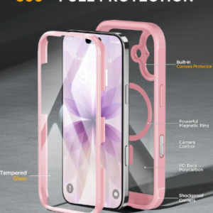 Spigen Leather Flip Case for Apple iPhone - Pink / Clear