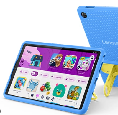 Lenovo 8 inch Kids Tablet with Bumper Case, 4 GB RAM - Red / Blue