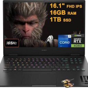 HP 16 inch Gaming Laptop, RTX 4060 8 GB - Black